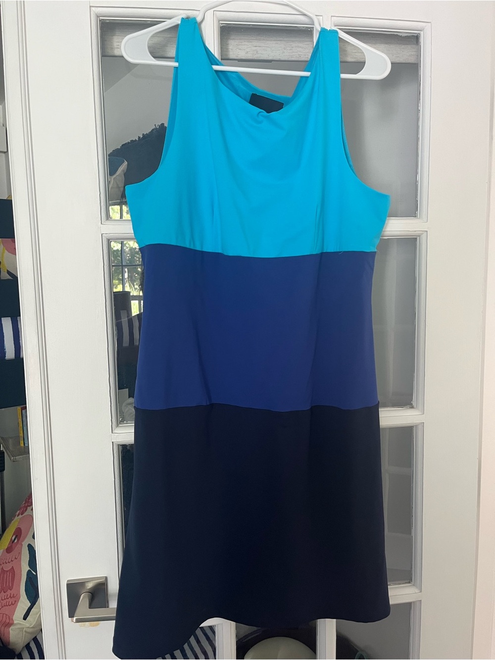 Cynthia Rowley Colorblock Blue Sleeveless Dress